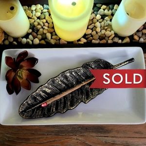 Metal Leaf Incense/Cone/Smudging Decor New